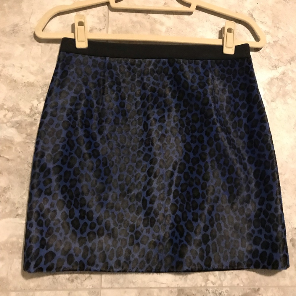 Cowhide Tibi Runway mini skirt.